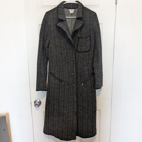 Transit Par Such 180 Travelers Jacket Size 4 Wool Alpaca Button Pocket Long - Picture 1 of 16
